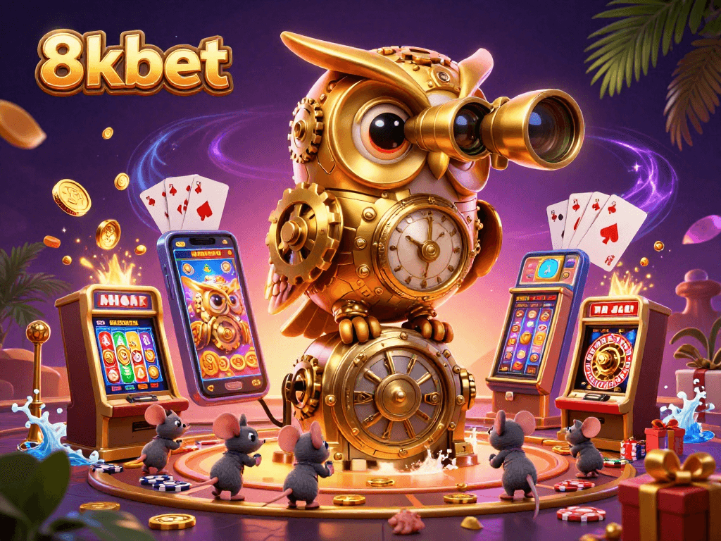 Experience the thrill of gaming at 8xbet with a dynamic casino scene featuring vibrant elements.