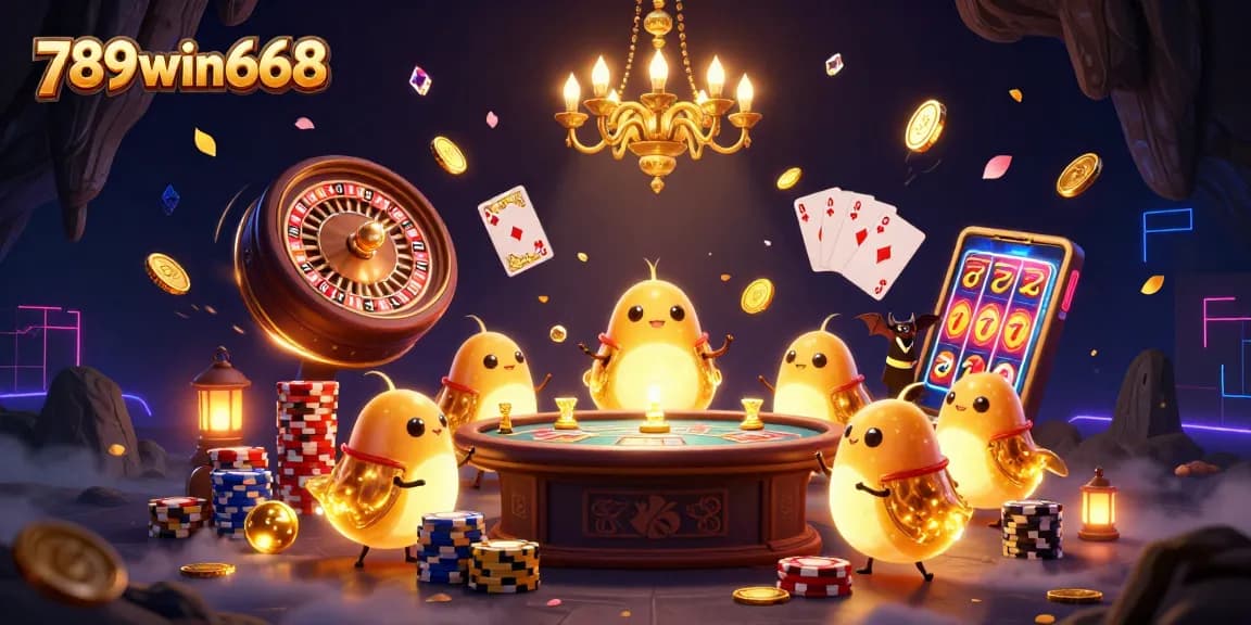 Play exciting games at 789win668, featuring a charming casino scene with colorful elements.