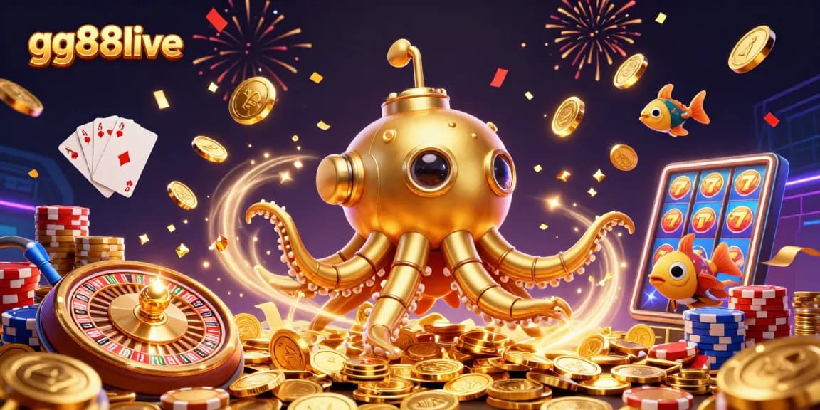 Win big at gg88live with vibrant 3D casino elements and golden treasures.