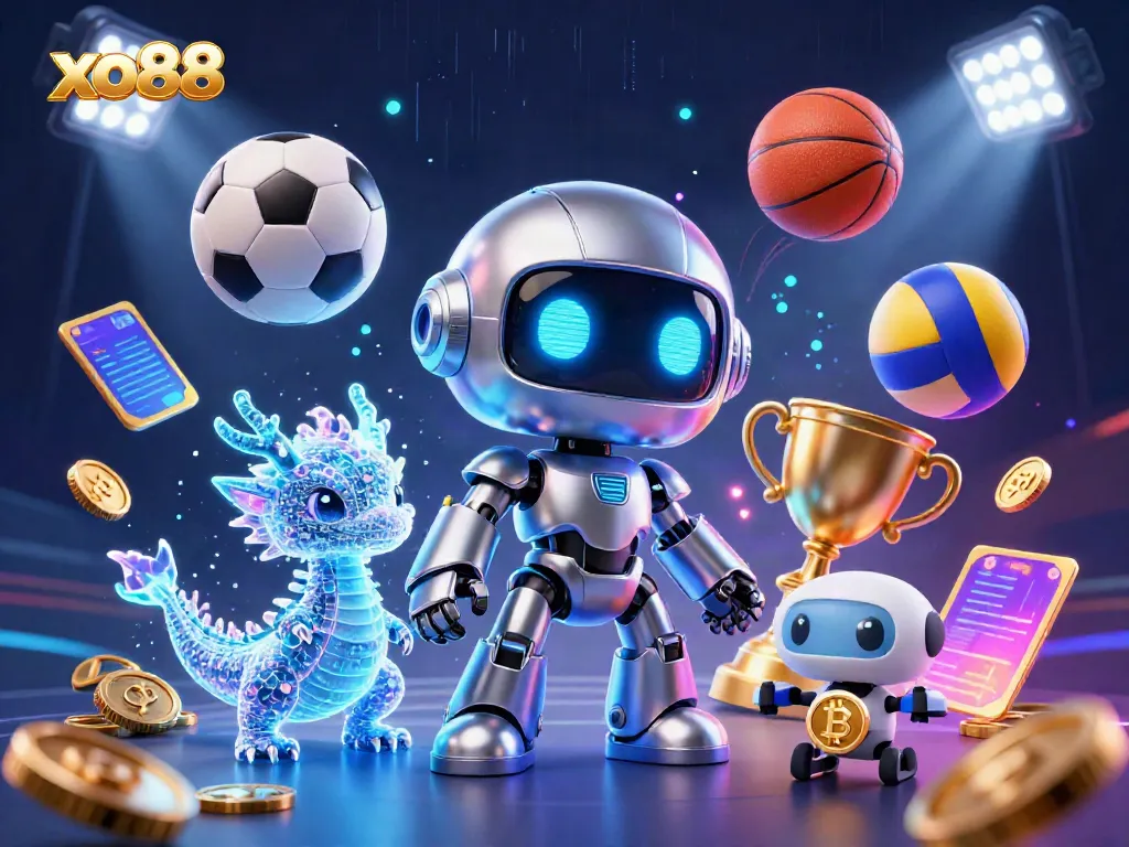 Experience the thrill of gaming with xo88's vibrant 3D cyberpunk characters, neon sports elements, and bright cinematic visuals.