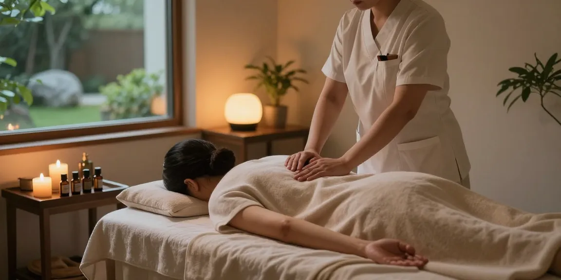ハナム 출장 마사지 in a serene spa setting with calming ambiance and essential oils.
