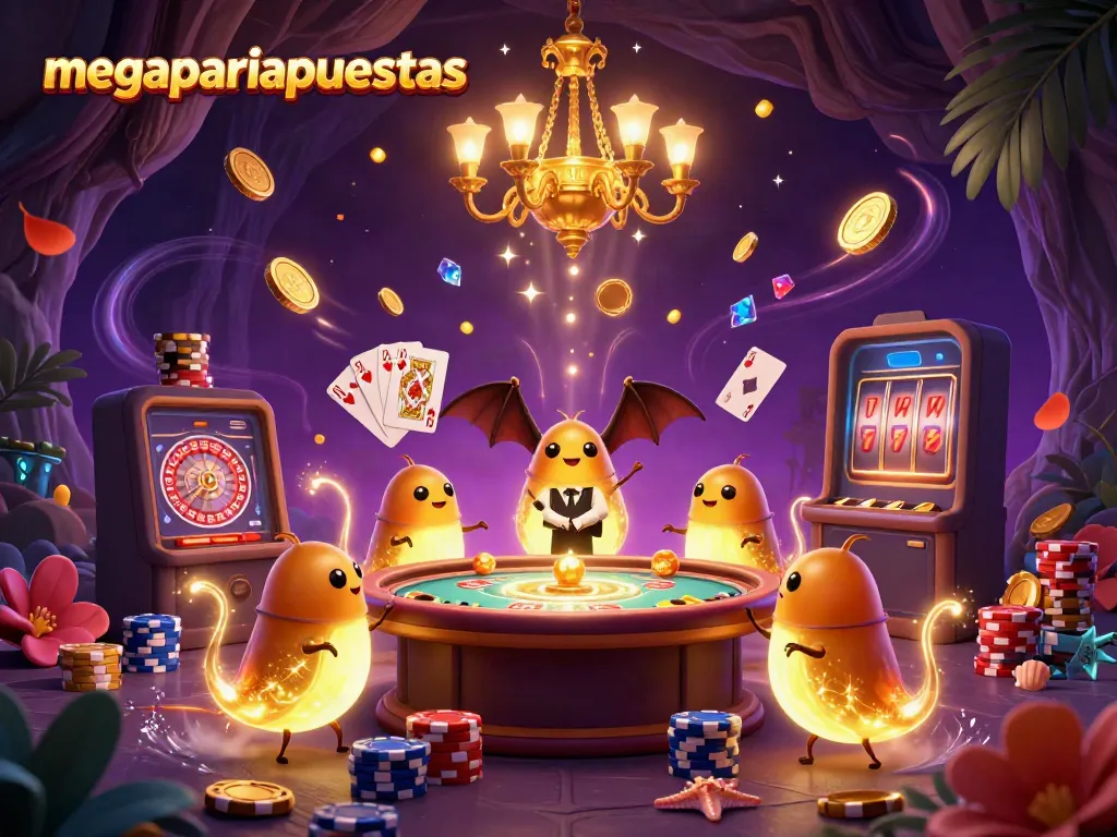 Disfruta de la emoción de MegaPari Apuestas en un casino iluminado, lleno de entretenimiento y ganancias.