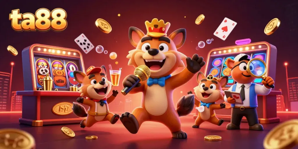 Experience excitement with ta88 in a lively 3D cartoon casino packed with fun and vibrant elements.