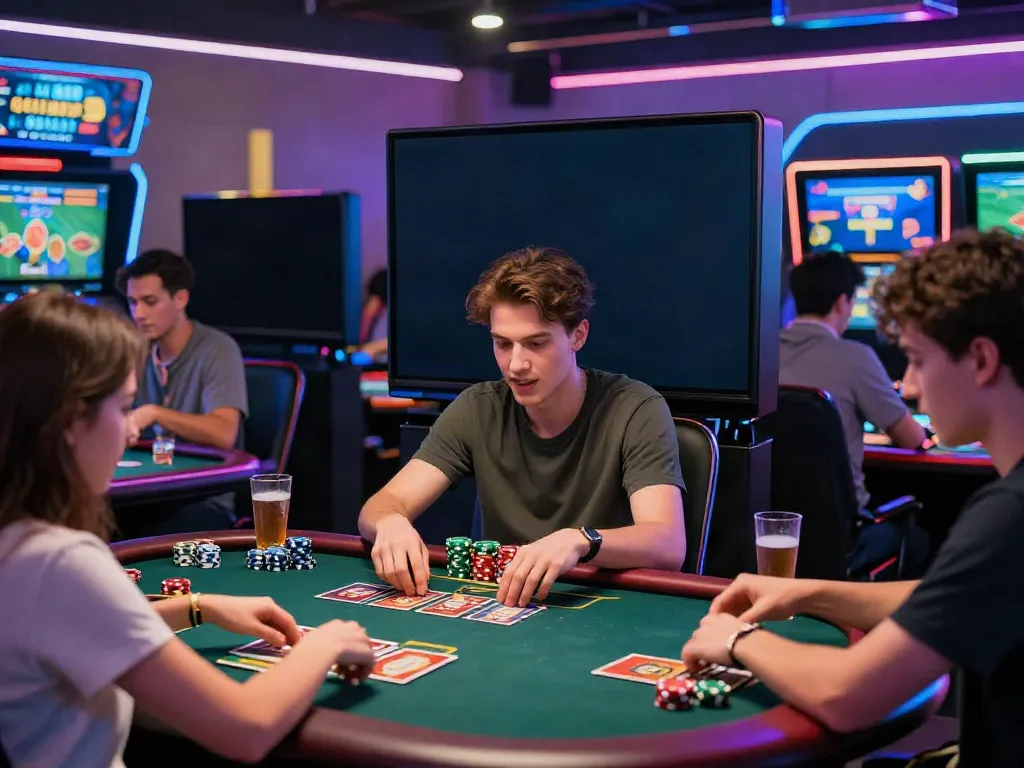 Exciting ta88 online gaming scene with diverse players enjoying sports betting and casino games.