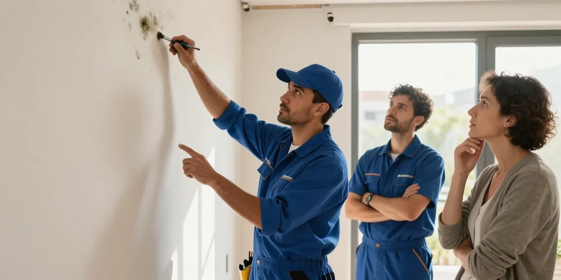 Inspección de moho en paredes en Barcelona por un proveedor local de servicios profesionales.