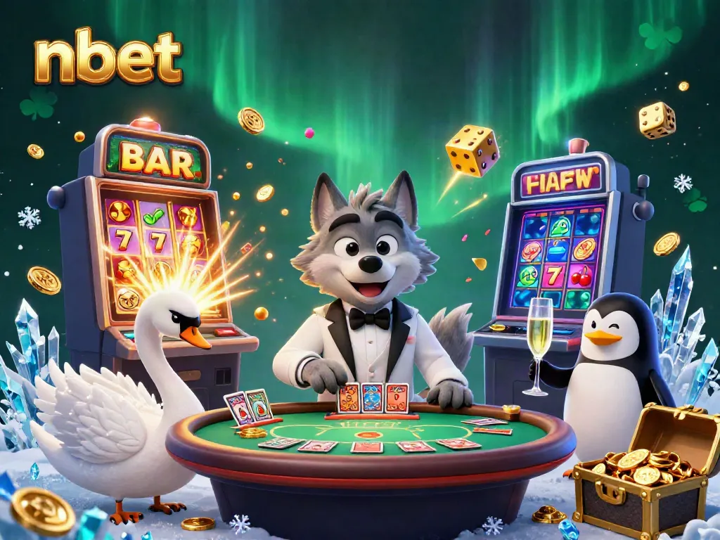 Experience the excitement of nbet with a lively baccarat scene featuring cartoon characters and vibrant casino elements.
