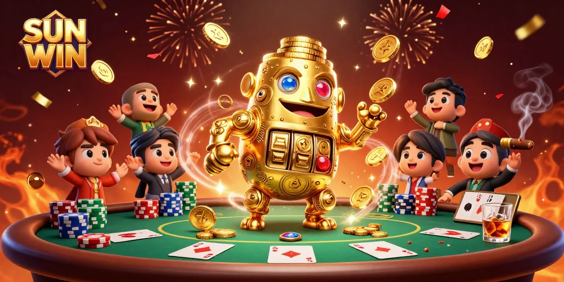 Engage in thrilling gameplay with SUN WIN at a vibrant casino, showcasing poker excitement and dynamic elements.