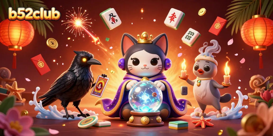 Engage and win at b52club with vibrant 3D casino illustrations featuring mystic elements.