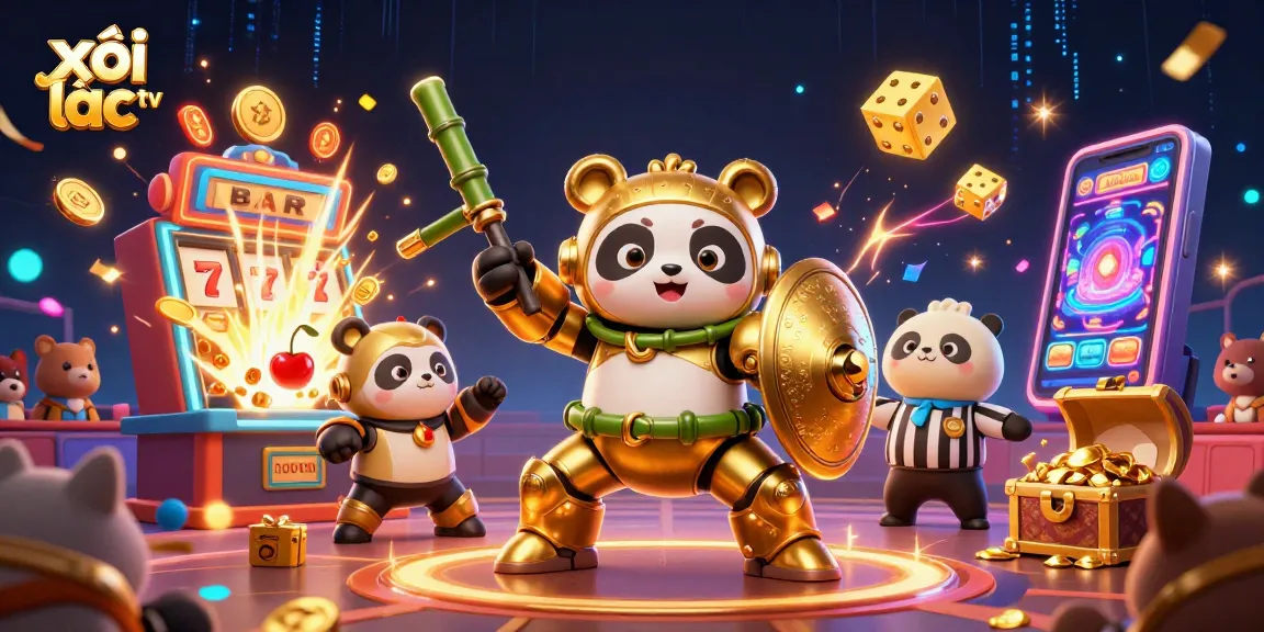 Engage with xôi lạc tv’s thrilling 3D gaming experience, capturing excitement and vibrant visuals.